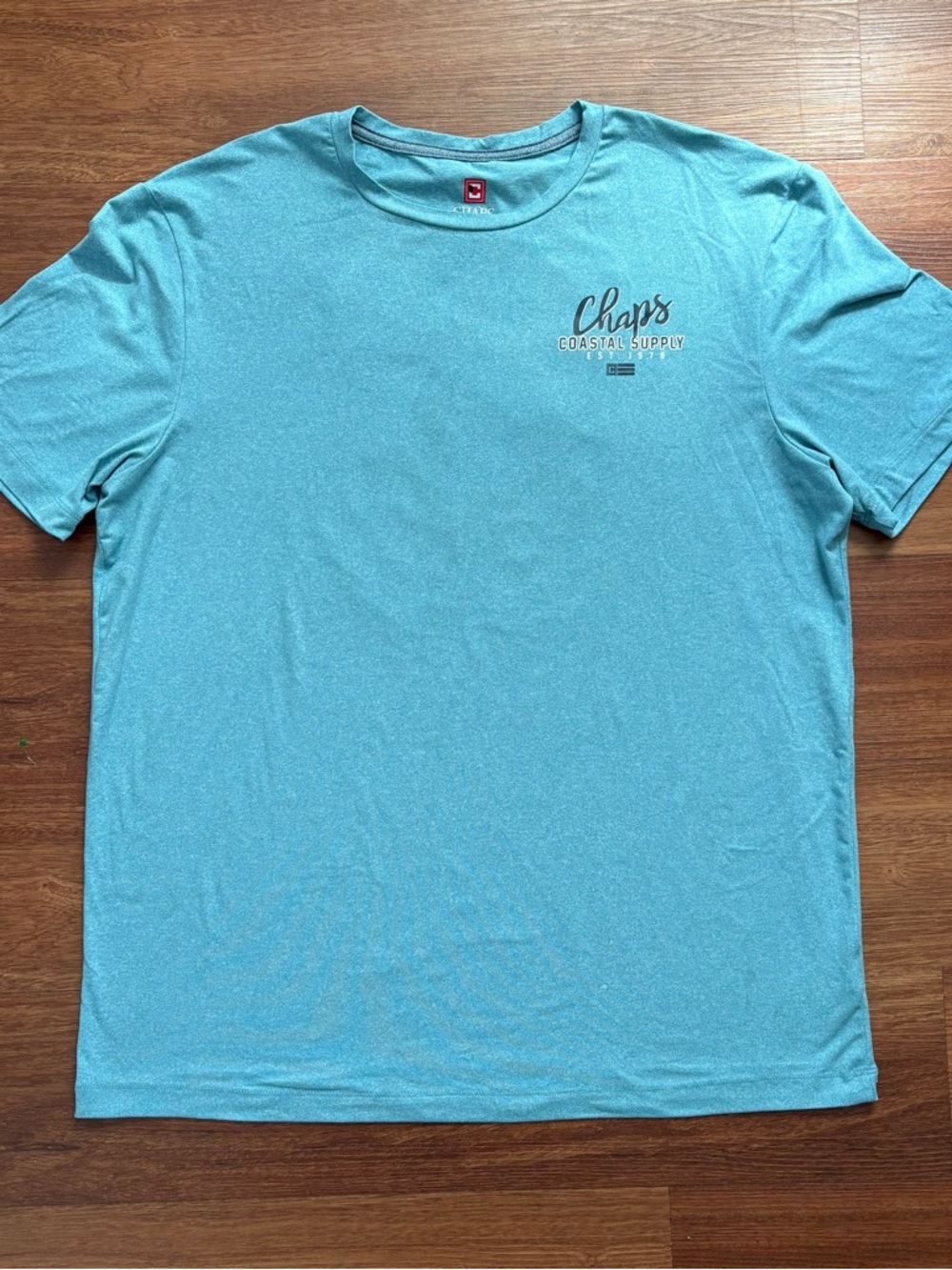 Chaps Men's Teal Short-Sleeve Crewneck T-Shirt